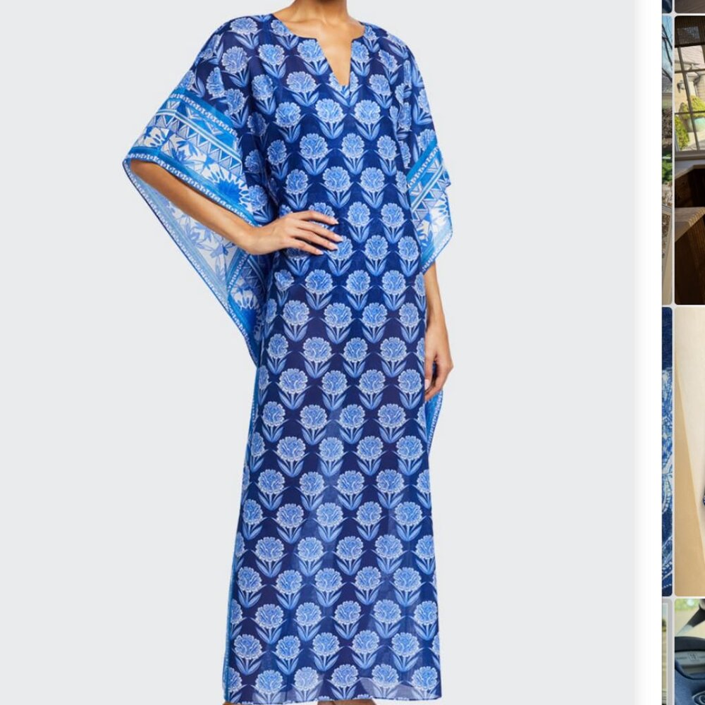 NWT - Johnny Was Yao Floral-Print Maxi Kaftan - 3X - Picture 3 of 12